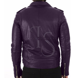 100% Leather Material Full Sleeves Men's Cowhide Leather <b>Jacket</b> Zipper Closure Canvas Stand Collar Front Logo <b>Winter</b> Use - Product Image 3