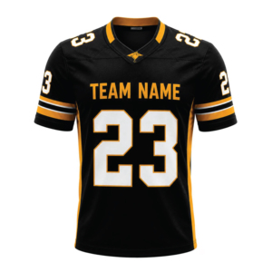 Camiseta de Fútbol Americano Personalizada OEM con Nombre y Número del Equipo, Poliéster de Secado Rápido, Uniforme Deportivo al por Mayor, Etiqueta Privada, Pantalones Cortos Estampados - Product Image 1