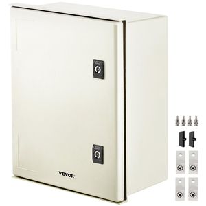 16x12x8 Inch Outdoor Electrical Box - NEMA 4X IP66 Waterproof Steel Junction Enclosure With Lock