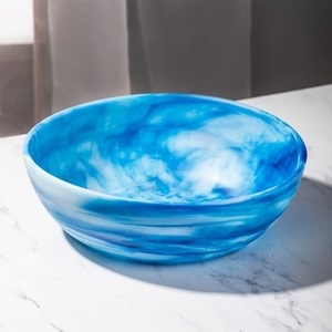 Low MOQ Vintage Style Eco-Friendly Handmade Carved Acacia Wood & <b>Epoxy</b> Resin Salad Rice Soup Fruit Vegetable Serving Bowl - Product Image 3