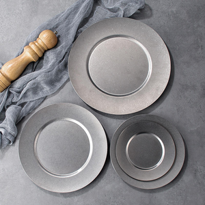 Plato de Acero Inoxidable Estilo Industrial Vintage para Comida al Aire Libre, Camping, Platos para Comida Occidental, Plato para Huesos de Restaurante Francés - Product Image 4