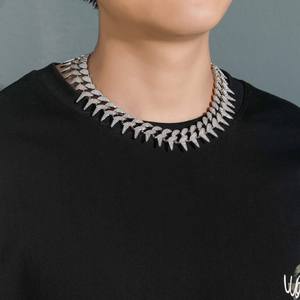 Full <b>Iced</b> <b>Out</b> Cross Diamond Bezel Setting 14K Gold <b>Chain</b> Necklace for Weddings Parties Premium Gift Giving Available for Price - Product Image 3