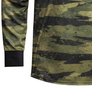 Camiseta de Paintball Verde Camuflaje, Táctica, para Woodsball, Sublimada, Manga Larga, Transpirable, con Puños Acanalados Profesionales - Product Image 4