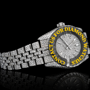 New Luxurious Round <b>Case</b> Classic Features Hip Hop Moissanite Diamond Man's Made Full Iced White Gold Wristwatch Stylish Jewelry - Product Image 4