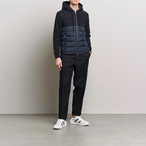 Vestes d'hiver matelassées pour hommes adultes, à capuche, fermeture éclair, couleur noire et bleu marine, imperméables, coupe-vent, personnalisables - Product Image 4