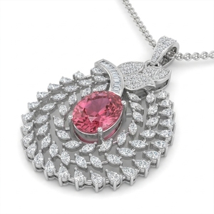 Colgante de Corazón Entrelazado con Diamante Cultivado en Laboratorio de 0.287 Ct en Oro Amarillo, Blanco y Rosa de 9K, con Engaste de Bisel Moderno y Chapado en Oro - Product Image 5
