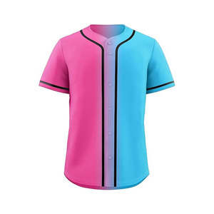 Maillot de baseball rouge à manches courtes, boutonné sur le devant, anti-humidité, unisexe pour adulte, vêtement de sport - Product Image 4