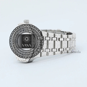 นาฬิกาเพชรหรูหรา Vana Jewels ตัวเรือนสแตนเลสทรงกลม ระบบอนาล็อก ควอตซ์ สำหรับผู้ชายและผู้หญิง แฟชั่นทันสมัย - Product Image 4