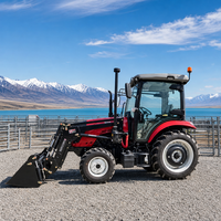 Tracteur robuste 80 CV 4x4 avec cabine climatisée, forte pression hydraulique, levage élevé pour opérations agricoles modernes - Job Pro