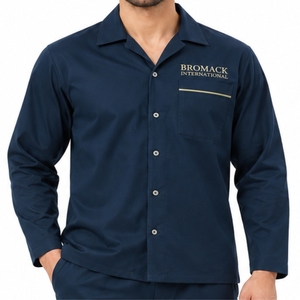 Traje de dormir para hombre, ropa de dormir premium de manga larga, pijama con botones en la parte delantera, ropa de dormir de dos piezas, diseño cómodo y ajustado - Product Image 4