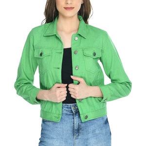 Chaqueta Vaquera de Moda Otoño/Invierno para Mujer, Corte Regular, Informal, con Cierre de Botones y Bolsillos - Product Image 1