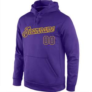 Sudadera con Capucha Morada Personalizada, Fabricante de Ropa Deportiva, Proveedor Mayorista, OEM ODM, Sudadera de Felpa con Logotipo y Nombre del Equipo - Product Image 3