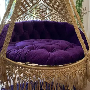 Round <b>Macrame</b> Swing ,Large <b>Macrame</b> Swing Chair,Hanging Chair, Indoor Hammock Chair, <b>Macrame</b> Swing - Product Image 1