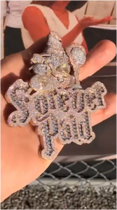 Collar con Colgante de Nombre Personalizado con Incrustaciones de Diamantes VVS Moissanite, Cadena de Oro de 18K para Hombre, Diamante Cultivado en Laboratorio, Estilo Hip Hop - Product Image 3