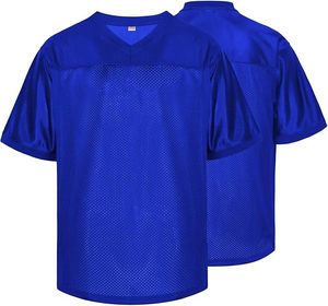 เสื้อฟุตบอลคอวี ผ้าตาข่าย แขนสั้น ระบายอากาศได้ดี เหมาะสำหรับทุกเพศทุกวัย ทรงปกติ ไซส์ใหญ่พิเศษ 100% สำหรับฤดูร้อน/ฤดูใบไม้ผลิ - Product Image 5