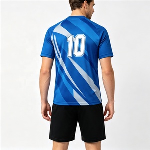 Ensemble d'uniformes de football pour hommes, maillots et shorts respirants à séchage rapide, vêtements de sport d'équipe imprimés, maillot de handball personnalisé - Product Image 6