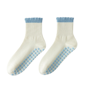 Wholesale Non-Slip Sports Fashion Custom Logo Women Fitness Gym Grippy Anti Slip Yoga Ruffle Fitness Breathable Pilates <b>Socks</b> - Product Image 2
