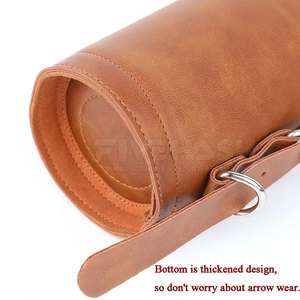 Carcaj de cuero premium hecho a mano, soporte trasero duradero, correa ajustable, equipo deportivo para caza y práctica al aire libre para hombres - Product Image 5