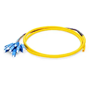 4-48 modo personalizado LC/SC/FC/ST/E2000 das fibras OS2 Cor-codificado/grupo/trança da fibra ótica da fita