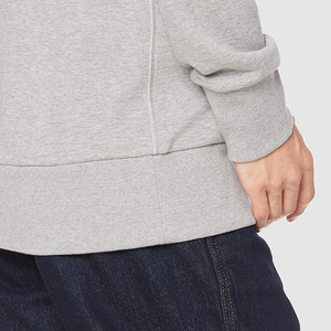 Sweat-shirt à capuche gris pour homme, manches longues, couleur unie, décontracté, pour l'automne, coupe classique, poches latérales, fermeture à cordon, 100% coton - Product Image 6