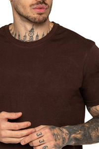 Men's Breathable Cotton Crew Neck T-Shirt and Shorts <b>Set</b> Casual Summer Wear Solid Color <b>Knitted</b> Fabric Street Style 2 Piece <b>set</b> - Product Image 2