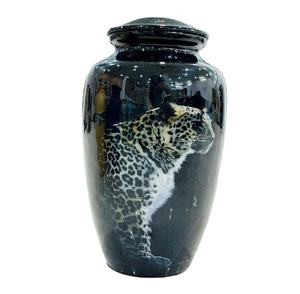 Urna de recuerdo de animales de cremación negra para cenizas, urna de Metal para cenizas humanas, urnas de entierro de lujo para cenizas humanas adultas, tamaño personalizado - Product Image 1