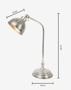 Luxury silver metal <b>study</b> table <b>lamp</b> oem odm low moq factory price wholesale bulk supply fast shipping adjustable - Product Image 2