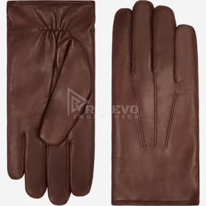 Gants en cuir de mouton de qualité supérieure, mitaines en cuir véritable doux, chauds pour l'hiver, mode motard, prix bas - Product Image 3