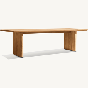 Mesa de comedor rectangular de madera de teca de buena calidad para uso en exteriores, duradera y resistente a la putrefacción. - Product Image 3