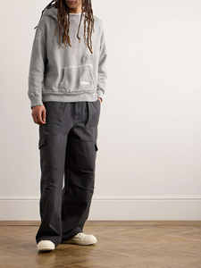 เสื้อฮู้ดดี้ทรงหลวมแบบสปริงสีเทา แต่งขอบรุ่ย สไตล์แฟชั่น ผ้าเฟรนช์เทอร์รี่ สำหรับผู้ชาย รุ่นปี 2026 - Product Image 2