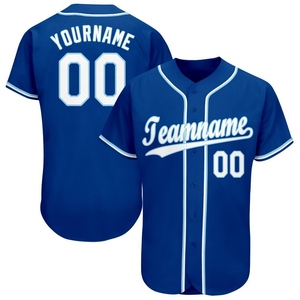 Camiseta de Béisbol Auténtica Personalizada al por Mayor de Primera Calidad, Color Azul Marino y Dorado, la Más Vendida - Product Image 6