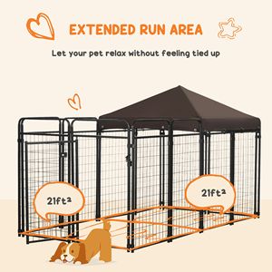 Recinto per Cani da Esterno con Protezione UV, Resistente all'Acqua, 9.3x4.6, Gabbia per Cani di Taglia Media e Grande, per Allevamento, Taglia XXXL - Product Image 5