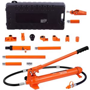 Kit di Riparazione Auto Porta Power da 10 Tonnellate con Pompa Idraulica e Cric Idraulico da 1,4 m, Strumento per Riparazione Telaio Curvo, Valigetta Porta Utensili - Product Image 1