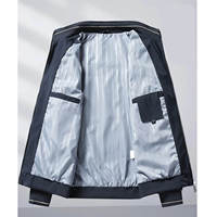 Blouson Bomber Léger pour Homme Style Baseball, Col Montant Uni Tendance, Vêtement d'Extérieur Polyvalent Hiver Respirant, Couleur Personnalisable