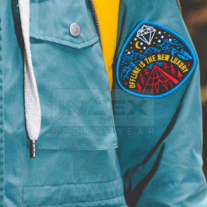 Parches de tela de lona tejida con logotipo personalizado, bordados de flores, con borde Merrow, con gancho, adhesivos, termoadhesivos, para coser, ¡los más vendidos! - Product Image 6