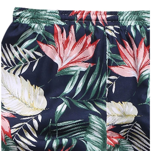 <b>Men's</b> Geometric Print Satin Polyester/Cotton Quick Dry Swim <b>Trunks</b> with Drawstring Mid Waist and Pockets - Product Image 6