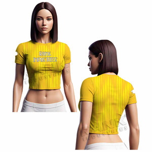 Ropa de bajo precio para mujer, camisetas cortas, diseño personalizado, camisetas cortas de estilo urbano para mujer - Product Image 4