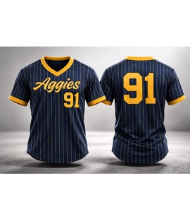 เสื้อเจอร์ซีย์ฟุตบอล hbcu North Carolina A & T pinstripe สำหรับฤดูร้อน hbcu NC A & T COLLEGIATE APPAREL JERSEY hbcu North - Product Image 3