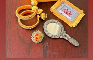 Handcrafted Yellow Silk Thread Bangle Set with Intricate Gota Patti Work Traditional Indian Ethnic Jewelry for Women and Girls - Product Image 2