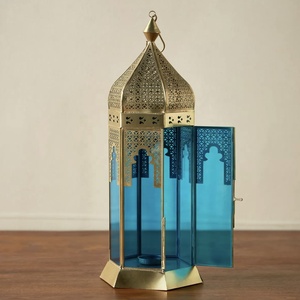 2026 Colorful Glass Hexagon Modern Lanterns Handmade <b>Table</b> <b>Top</b> and Hanging Candle Holder Lighting <b>Decorations</b> - Product Image 3