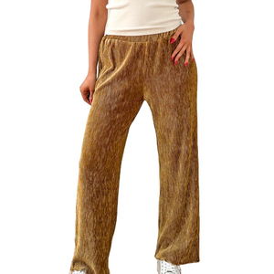 Womens <b>Velour</b> <b>Jogger</b> Sweatpants Elastic Waist Drawstring Plush Velvet High Waist Casual Streetwear Loungewear Sportswear ODM - Product Image 3