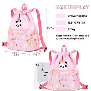 Sacs à cordon personnalisés avec logo par sublimation, sacs à dos de sport en polyester imperméables, sacs promotionnels en gros - Product Image 2