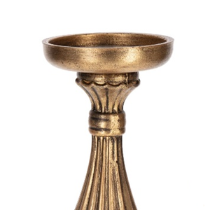 ขายส่งเชิงเทียนตกแต่งบ้าน งานทองเหลืองโบราณ ที่วางเทียนอะลูมิเนียมหล่อขึ้นรูป ทำด้วยมือ รับสั่งทำพิเศษ ชุด 2 ชิ้น - Product Image 4