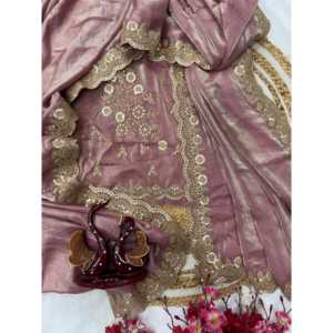 Sari de Diseñador para Fiesta con Lentejuelas y Bordado de Cordones, Elegante Vestido de Trabajo - Product Image 6