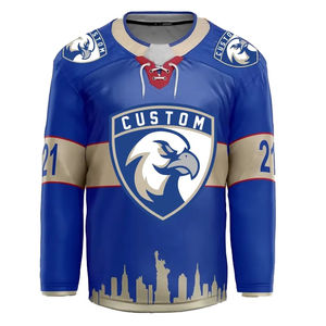 Custom OEM Unisex Ice Hockey Uniform Polyester Quick Dry Breathable Knit Sublimated Adult Hockey Wear - Product Image 6