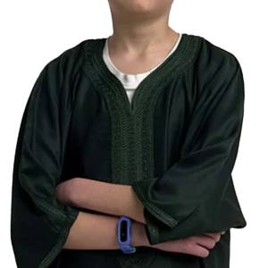 Túnica Islámica Modesta para Niños y Hombres, Manga Larga, Talla Grande, Personalizable, Transpirable, de Secado Rápido, Estilo Árabe Marroquí - Product Image 3