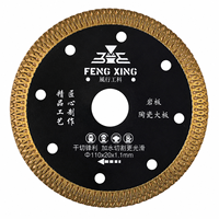 Disque de coupe diamanté ultra-mince industriel renforcé de 110 mm, à faible bruit, pour une coupe propre et durable des carreaux en céramique