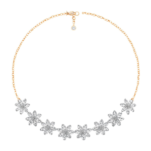 Wedding Bell Anklet-Simple Diamond Flower Design Copper & Stainless Steel Jewelry - Product Image 2