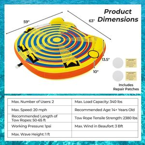 Connettore Rapido per Tubo Gonfiabile Trainabile per 1-2 Persone per Nautica - Product Image 4