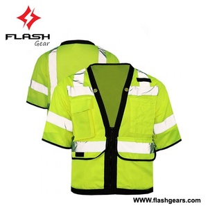 Chaleco de seguridad reflectante de alta visibilidad para construcción en carretera, chaleco de seguridad con bolsillos, hecho a medida - Product Image 6